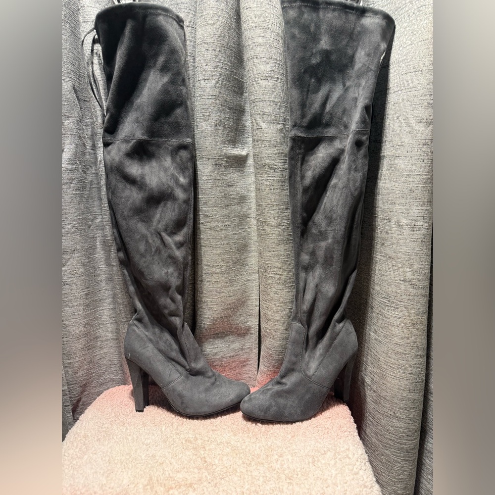 Steve Madden Charcoal Over-the-Knee Boots